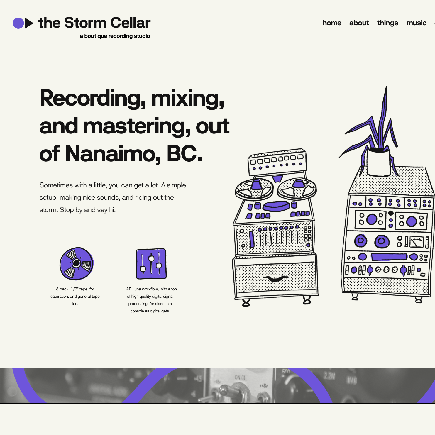 Screenshot of Storm Cellar website