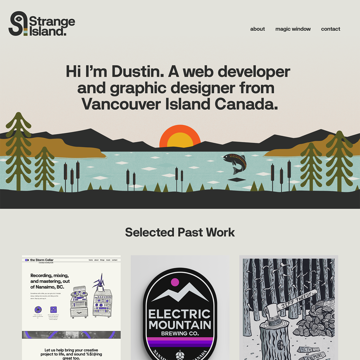 Screenshot of Storm Cellar website