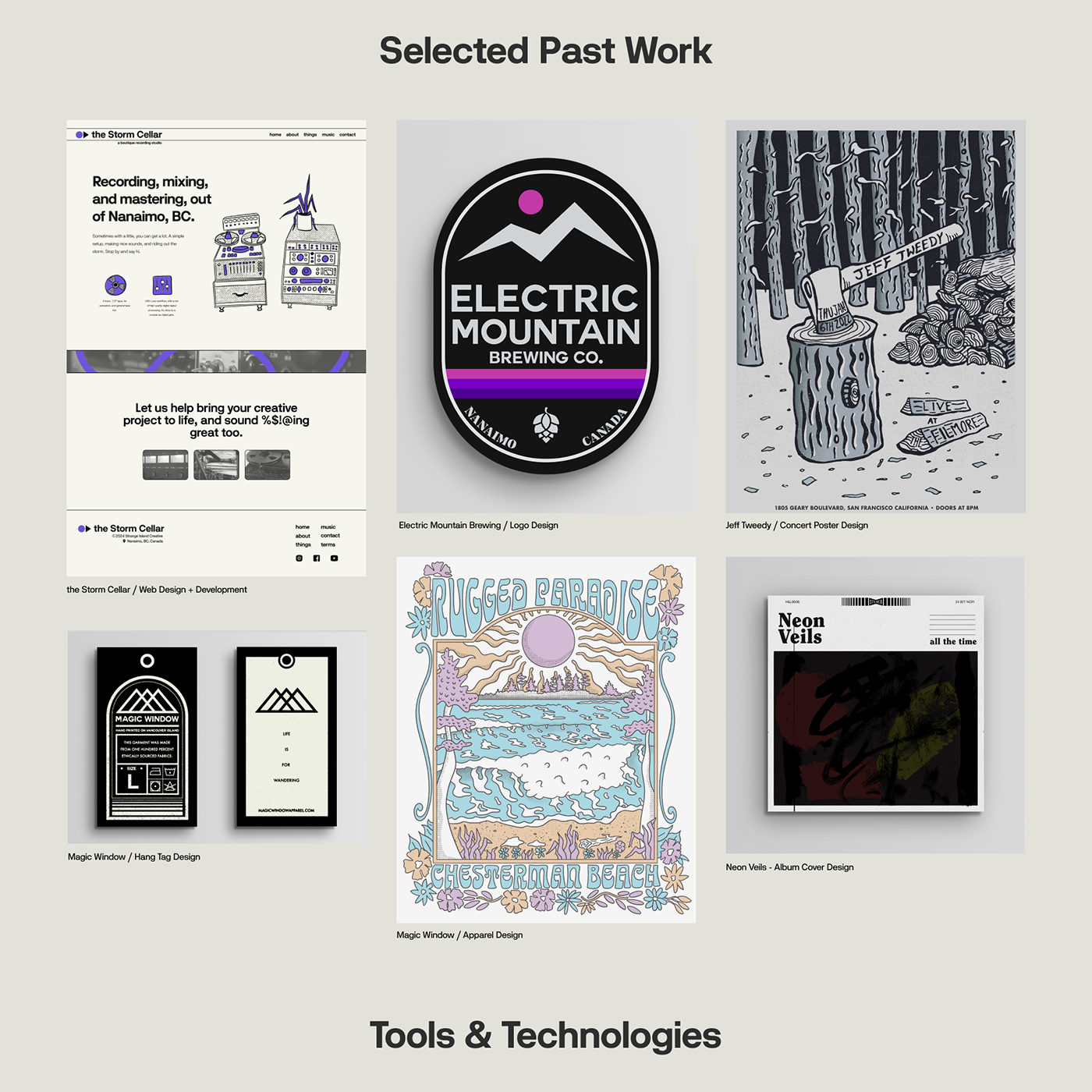 Screenshot of Storm Cellar website